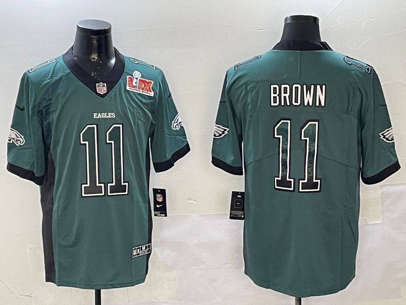 Men Philadelphia Eagles #11 Brown Green 2025 Nike Drift Fashion Color Rush Limited NFL Jersey style 2->philadelphia eagles->NFL Jersey